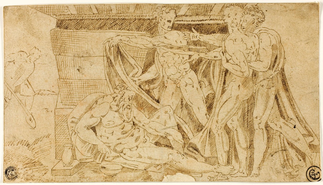 诺亚醉酒 作者 米开朗基罗（Michelangelo Buonarroti）