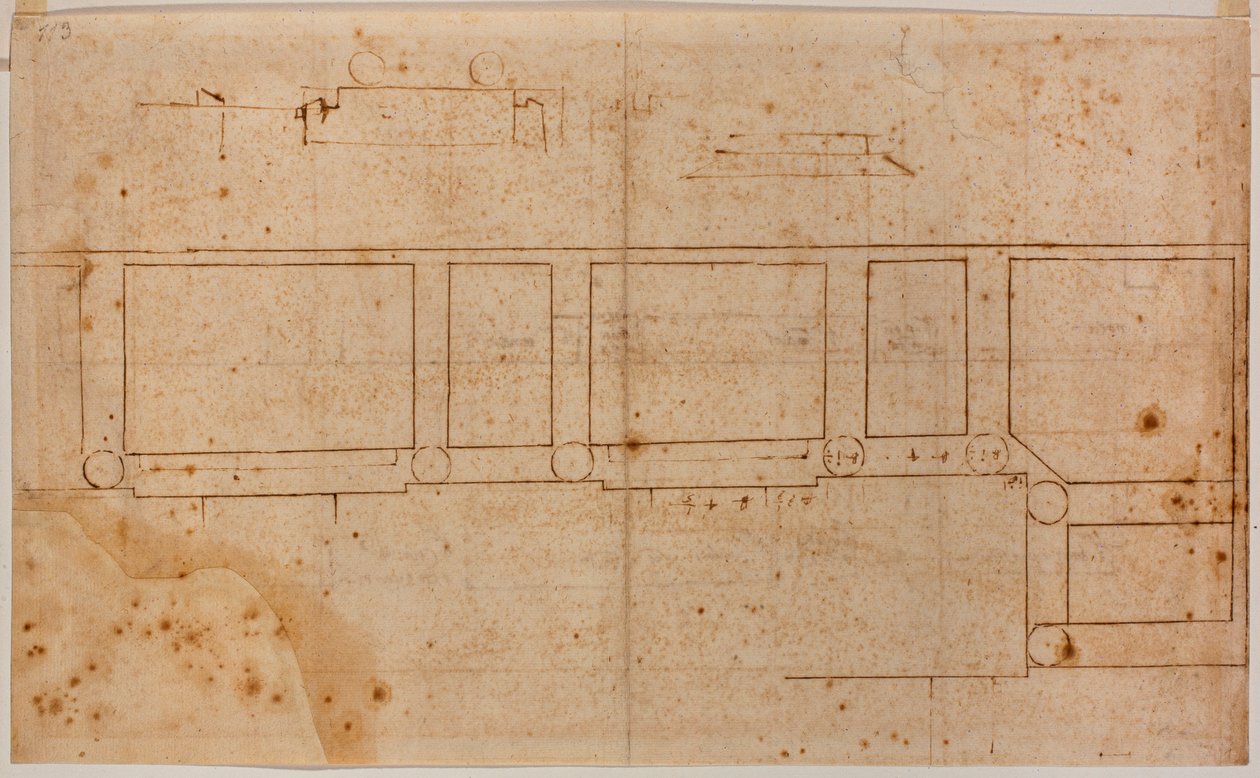 圣洛伦索外墙平面图 作者 米开朗基罗（Michelangelo Buonarroti）