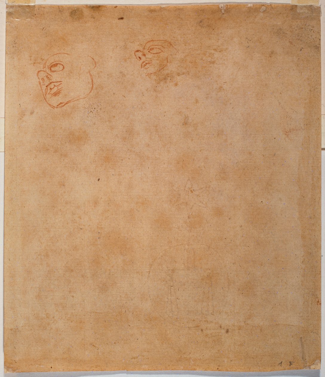 西斯汀约拿的头部研究 作者 米开朗基罗（Michelangelo Buonarroti）