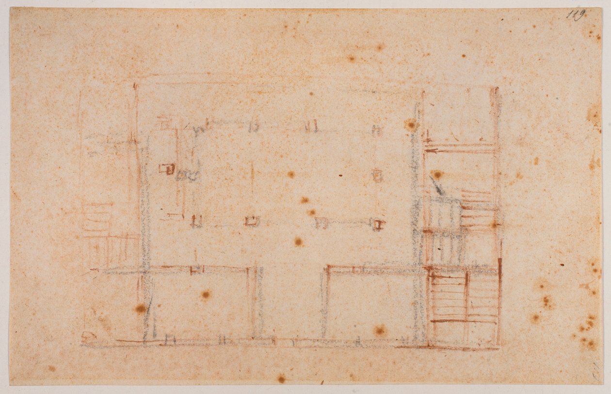 房屋平面图 作者 米开朗基罗（Michelangelo Buonarroti）