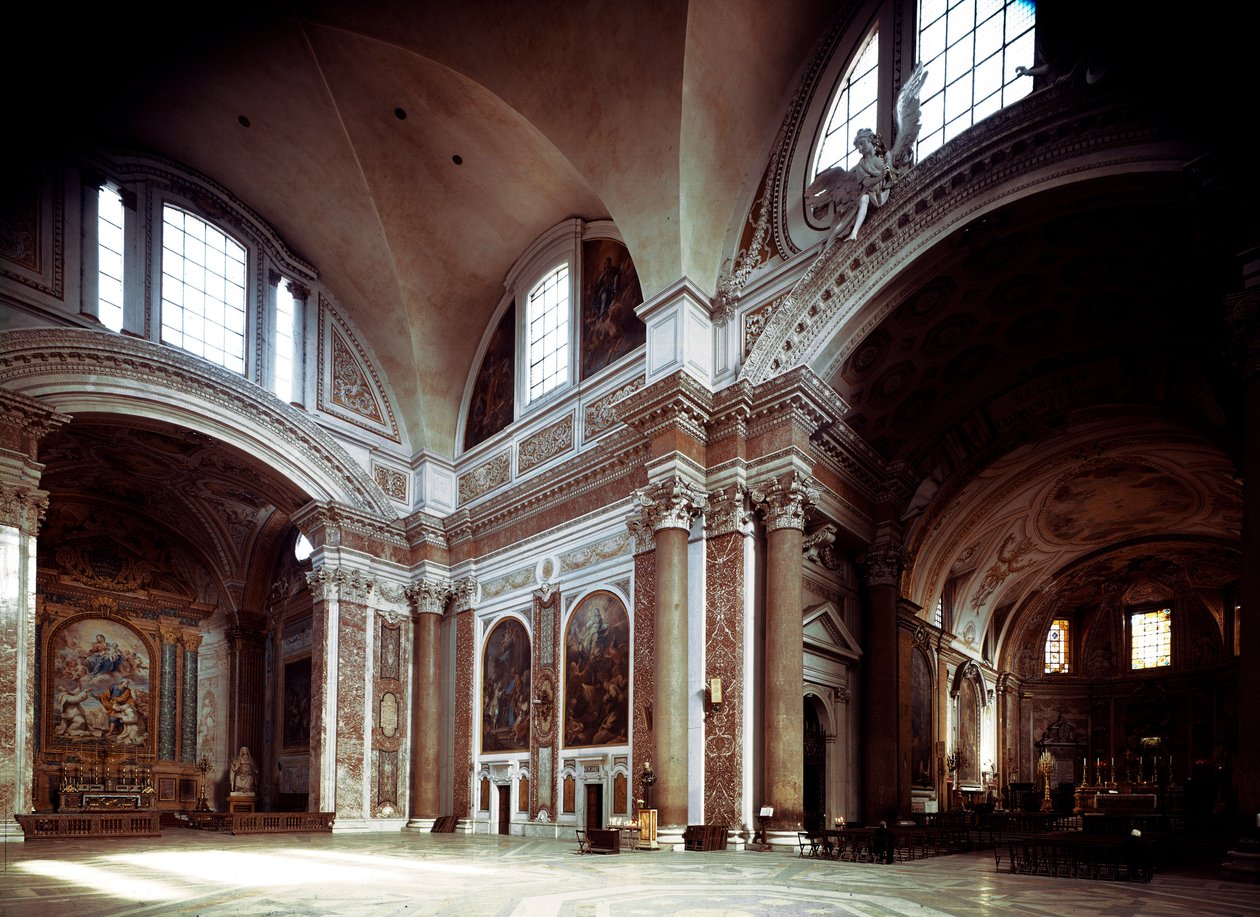 米开朗基罗-布纳罗蒂（Michelangelo Buonarroti dit Michelangelo）创作的圣母玛利亚教堂内景（Michelangelo or Michelangelo 作者 米开朗基罗（Michelangelo Buonarroti）