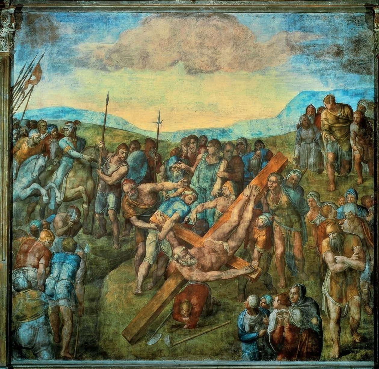 彼得被钉十字架 作者 米开朗基罗（Michelangelo Buonarroti）
