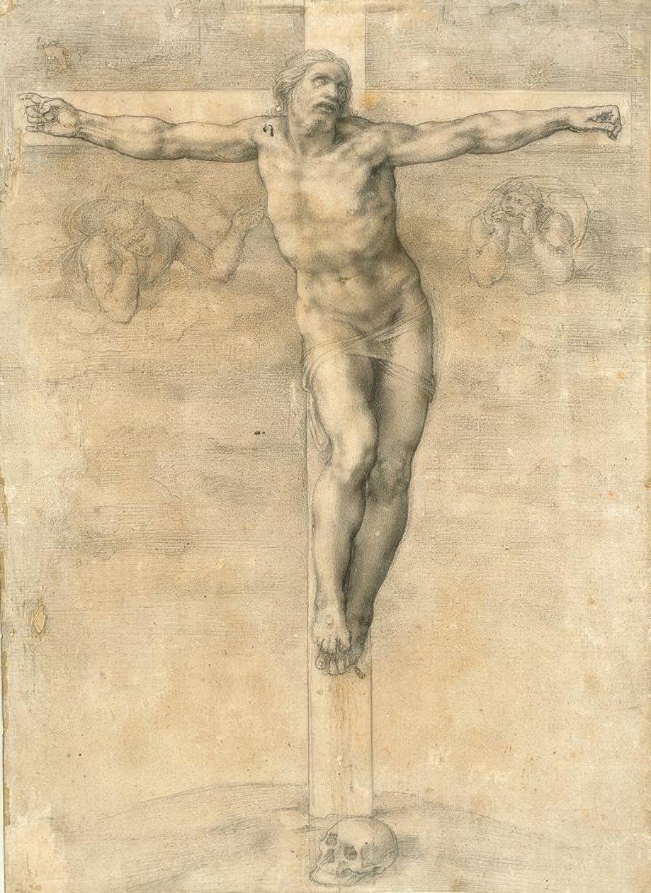与两个天使被钉十字架 作者 米开朗基罗（Michelangelo Buonarroti）