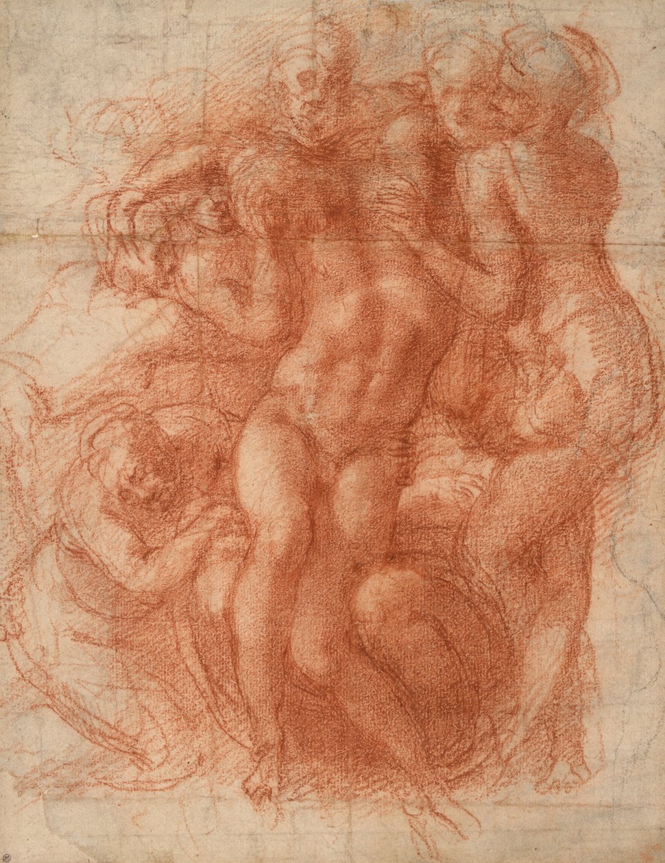 哀歌，约1530年（红色粉笔） 作者 米开朗基罗（Michelangelo Buonarroti）