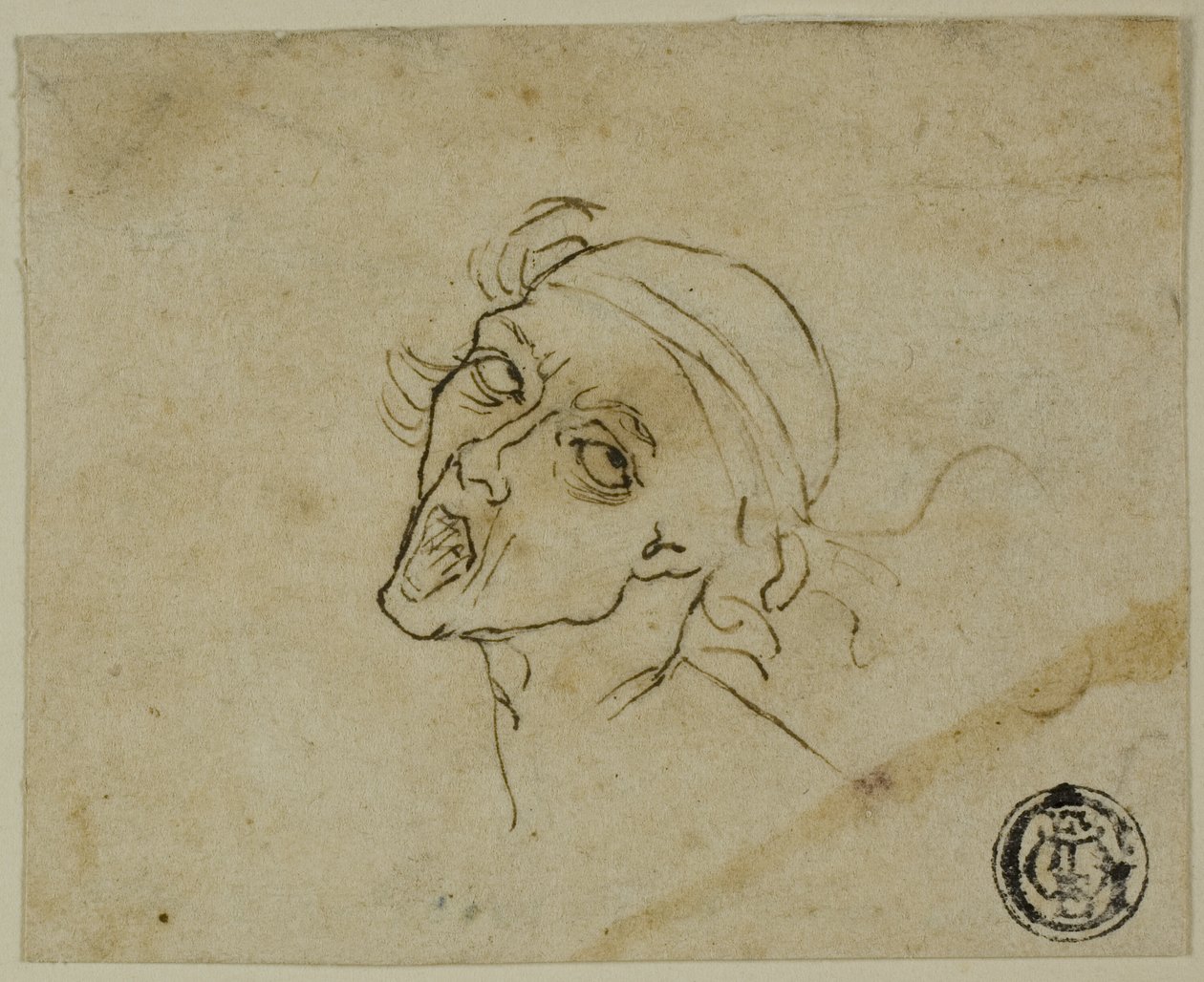男性头部 作者 米开朗基罗（Michelangelo Buonarroti）
