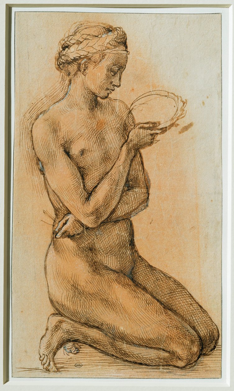 抹大拉的马利亚在思考荆棘王冠... 作者 米开朗基罗（Michelangelo Buonarroti）