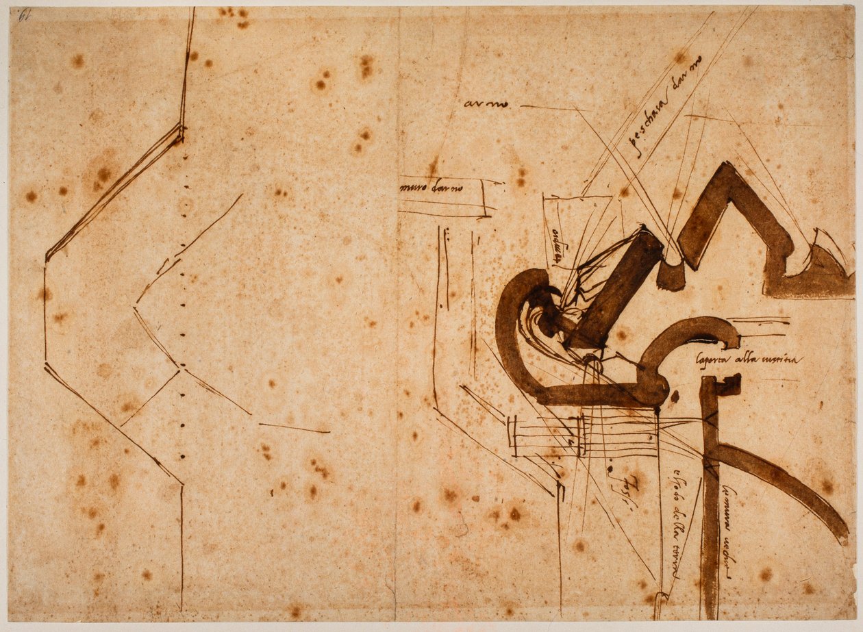 正义之门堡垒平面图 作者 米开朗基罗（Michelangelo Buonarroti）