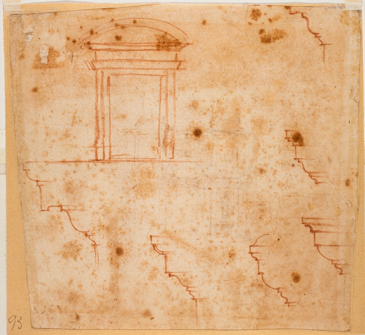门户和建筑装饰的图纸 作者 米开朗基罗（Michelangelo Buonarroti）