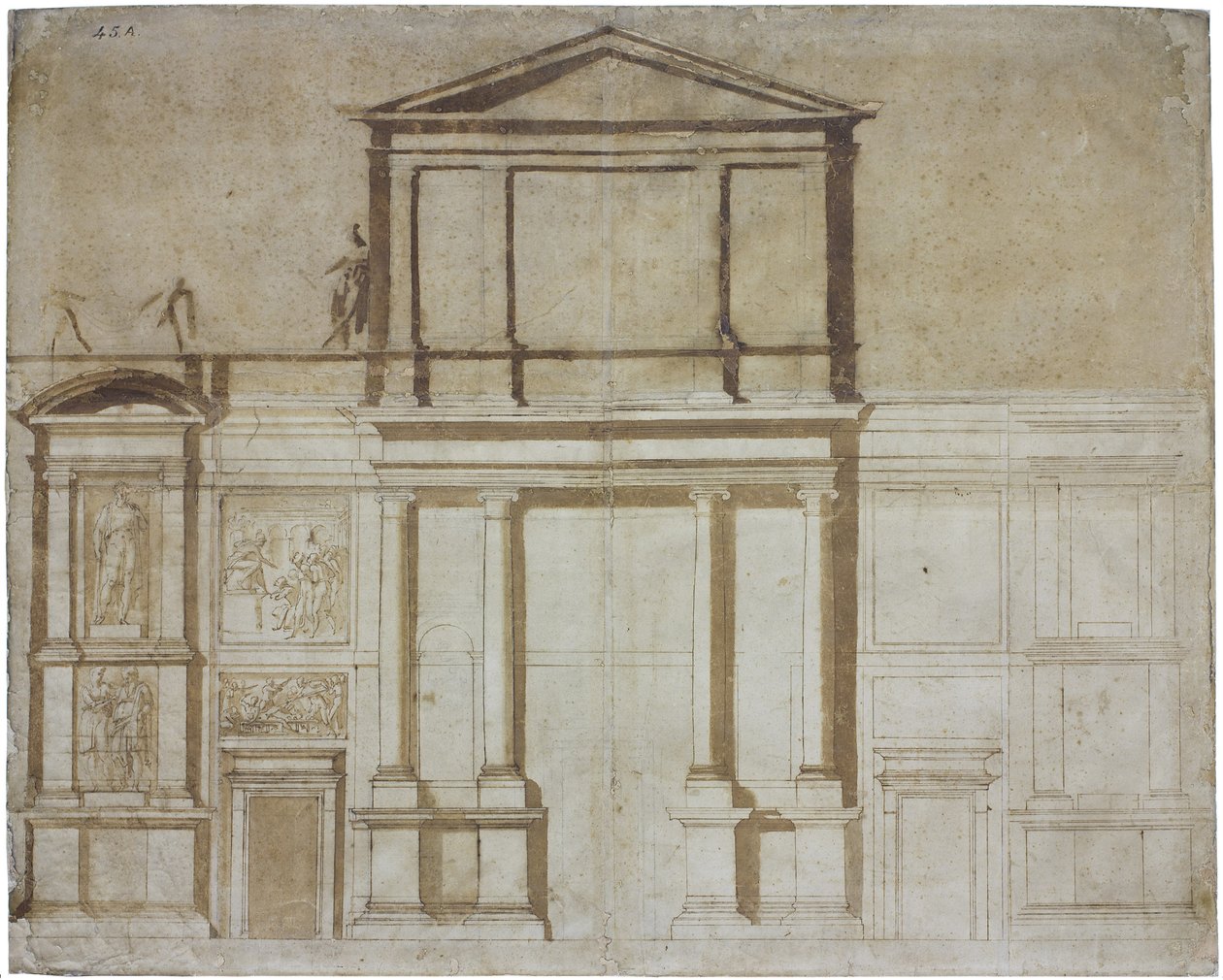1516年在佛罗伦萨的圣洛伦佐门面项目 作者 米开朗基罗（Michelangelo Buonarroti）
