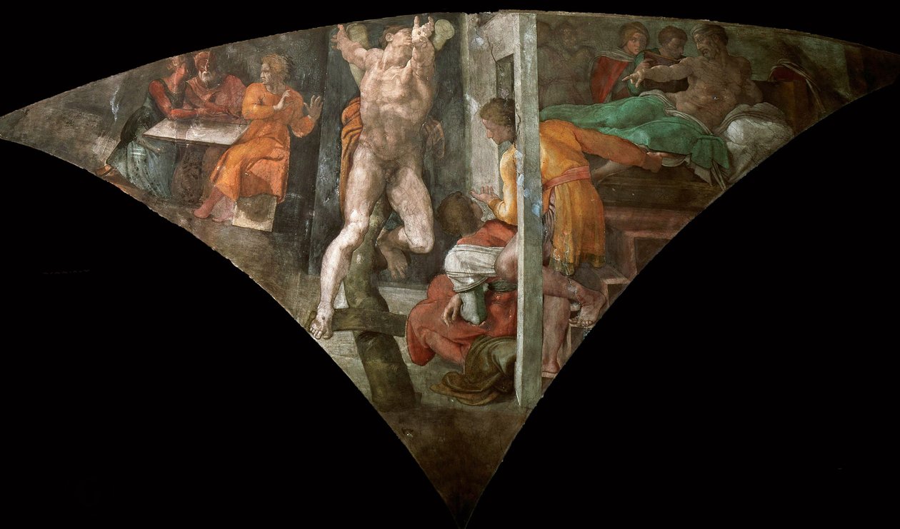 哈曼的惩罚 作者 米开朗基罗（Michelangelo Buonarroti）