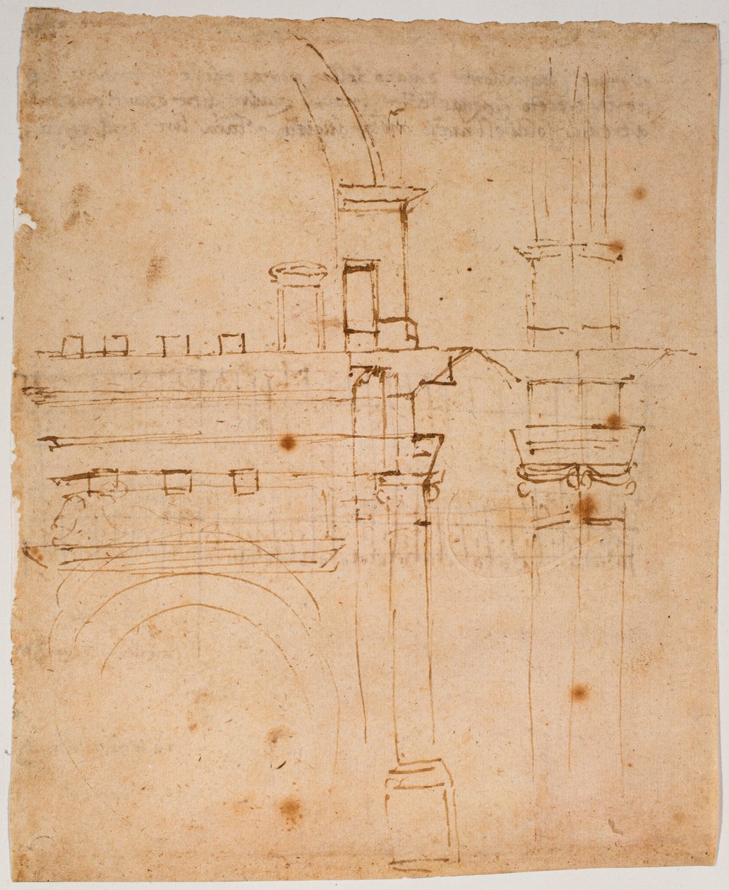 圣母百花大教堂穹顶草图 作者 米开朗基罗（Michelangelo Buonarroti）