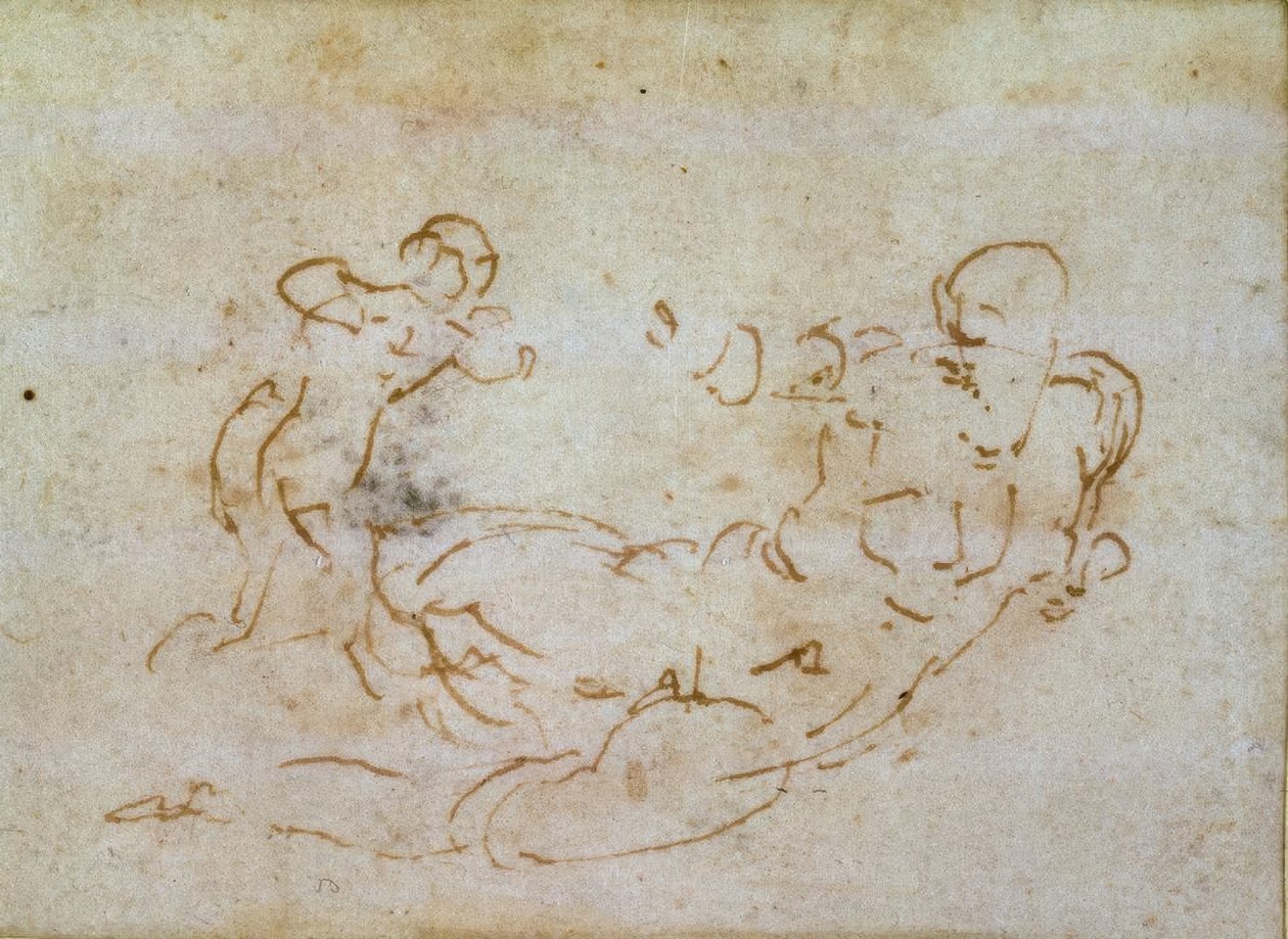 金星和丘比特研究 作者 米开朗基罗（Michelangelo Buonarroti）