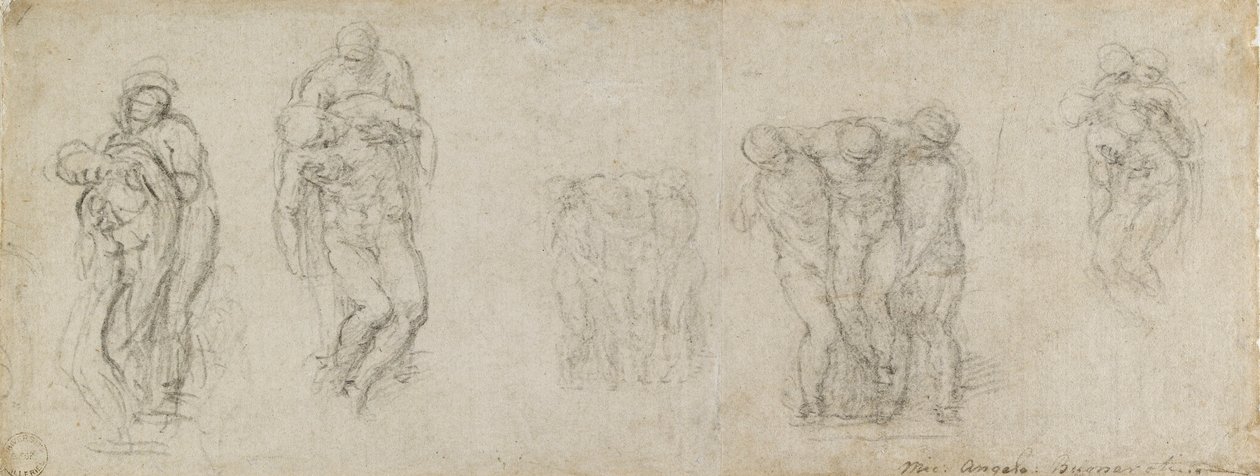 墓碑和墓穴研究，16世纪 作者 米开朗基罗（Michelangelo Buonarroti）