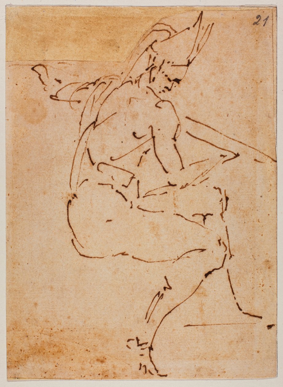 坐像研究 作者 米开朗基罗（Michelangelo Buonarroti）