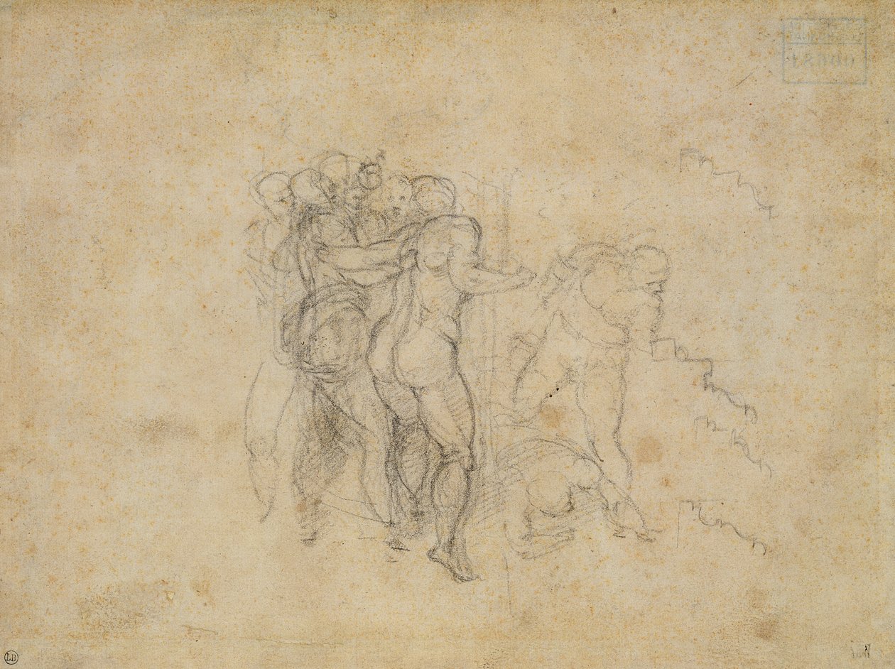 研究最后的判断（石墨在纸上） 作者 米开朗基罗（Michelangelo Buonarroti）