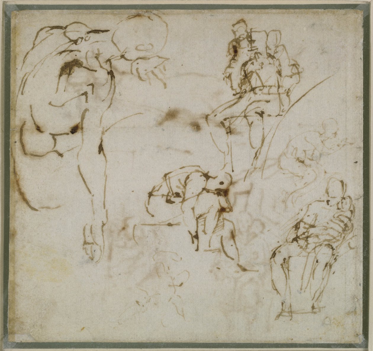 数字研究，c.1511 作者 米开朗基罗（Michelangelo Buonarroti）
