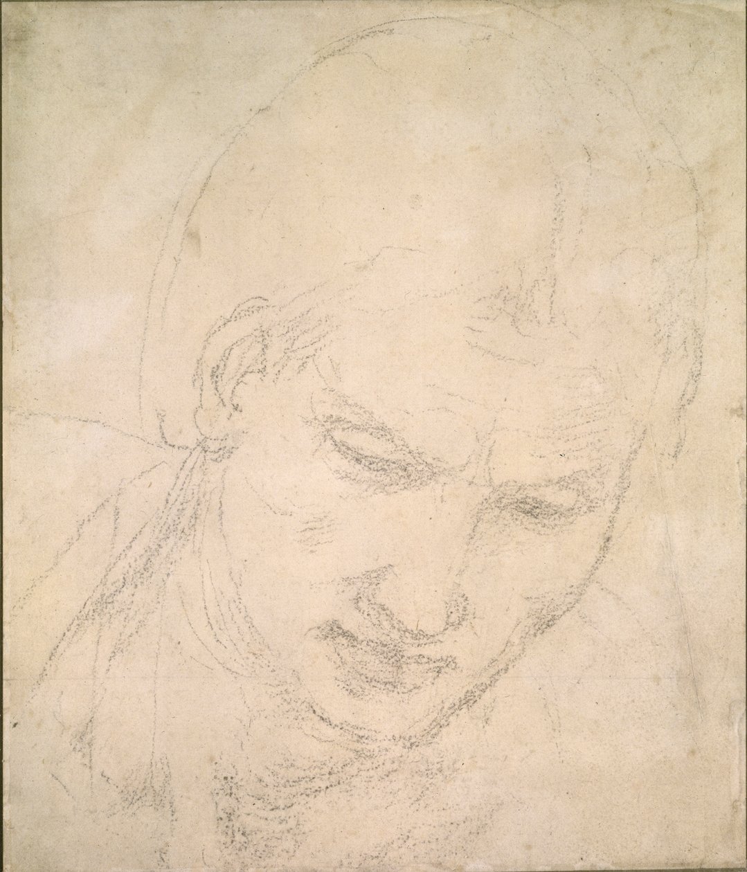 头部研究，约1490-1560年 作者 米开朗基罗（Michelangelo Buonarroti）