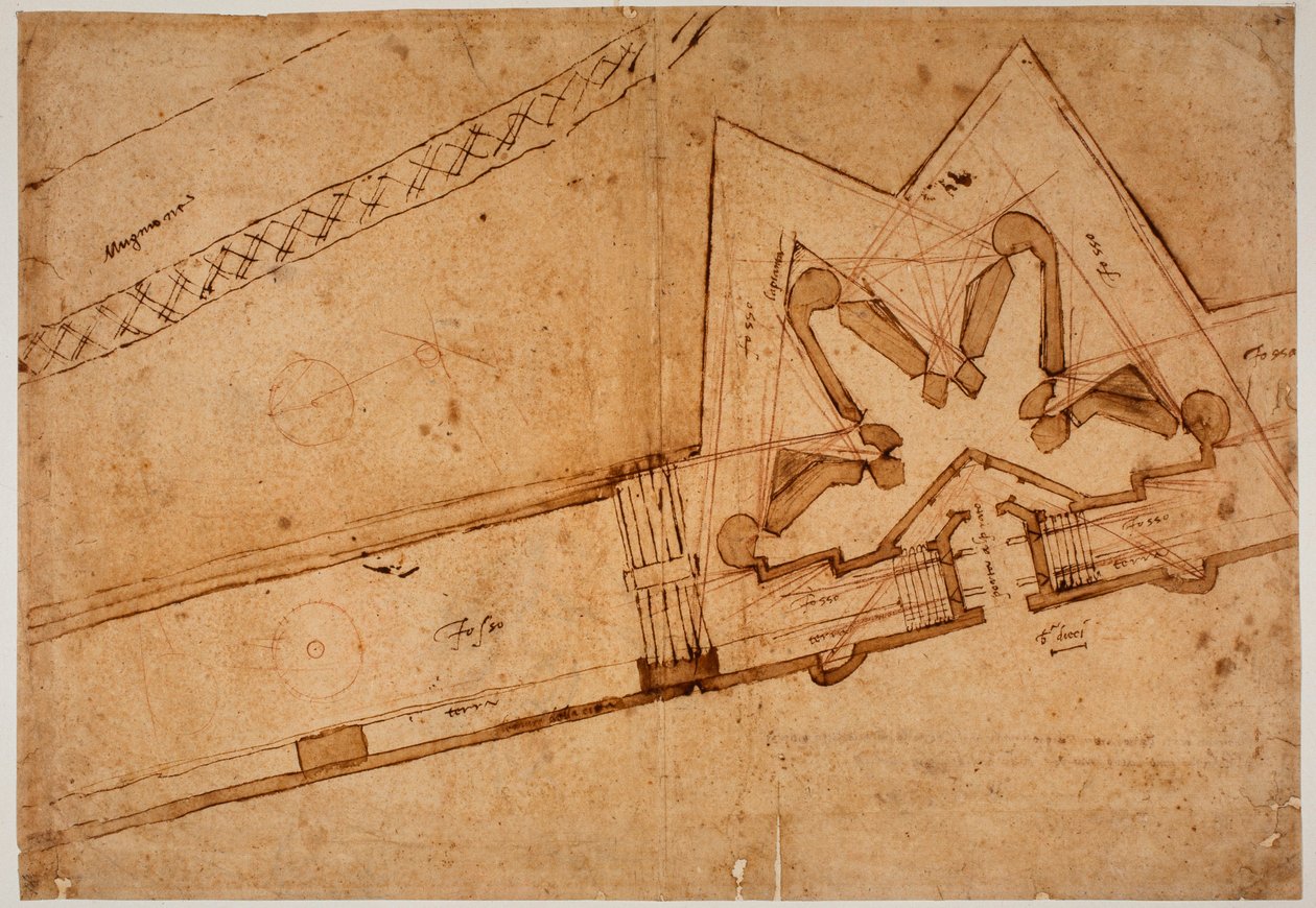 普拉托门防御工事研究 作者 米开朗基罗（Michelangelo Buonarroti）