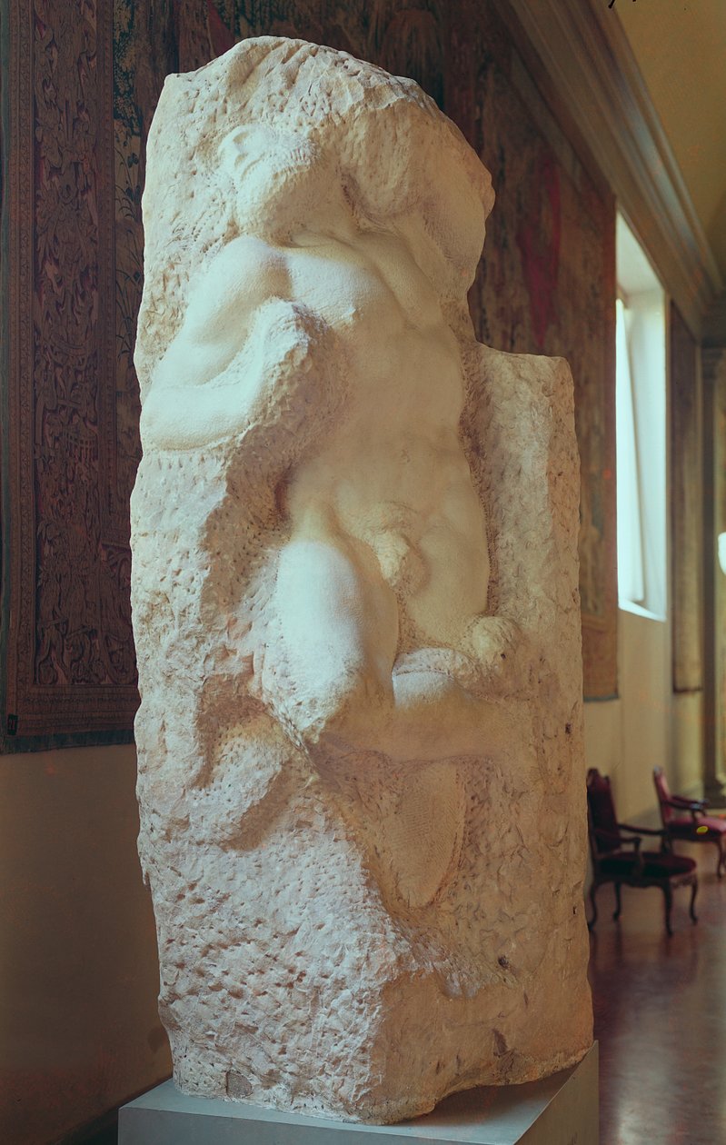 觉醒的奴隶，1519-20 作者 米开朗基罗（Michelangelo Buonarroti）
