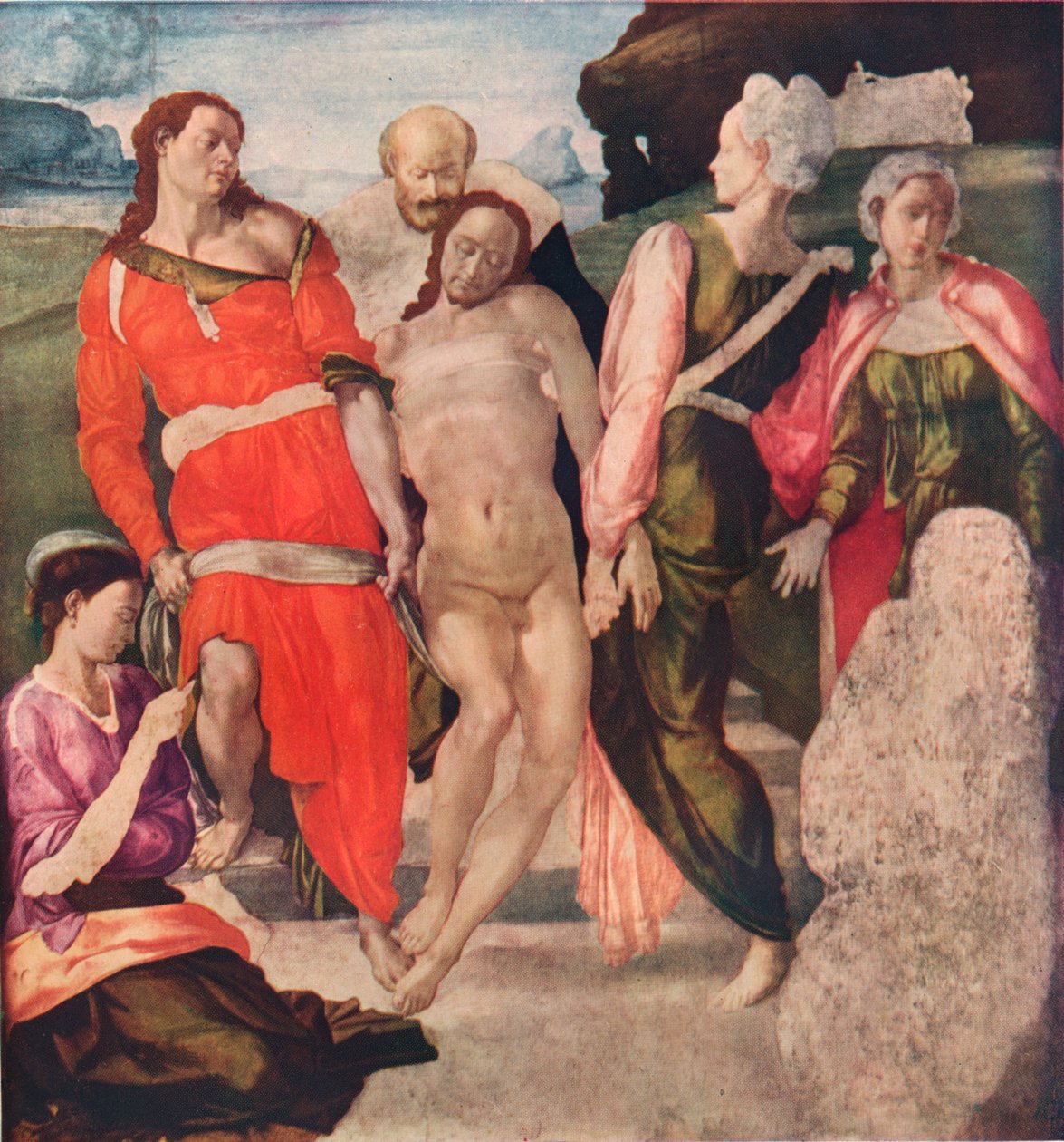 葬礼，c1500，1911 作者 米开朗基罗（Michelangelo Buonarroti）
