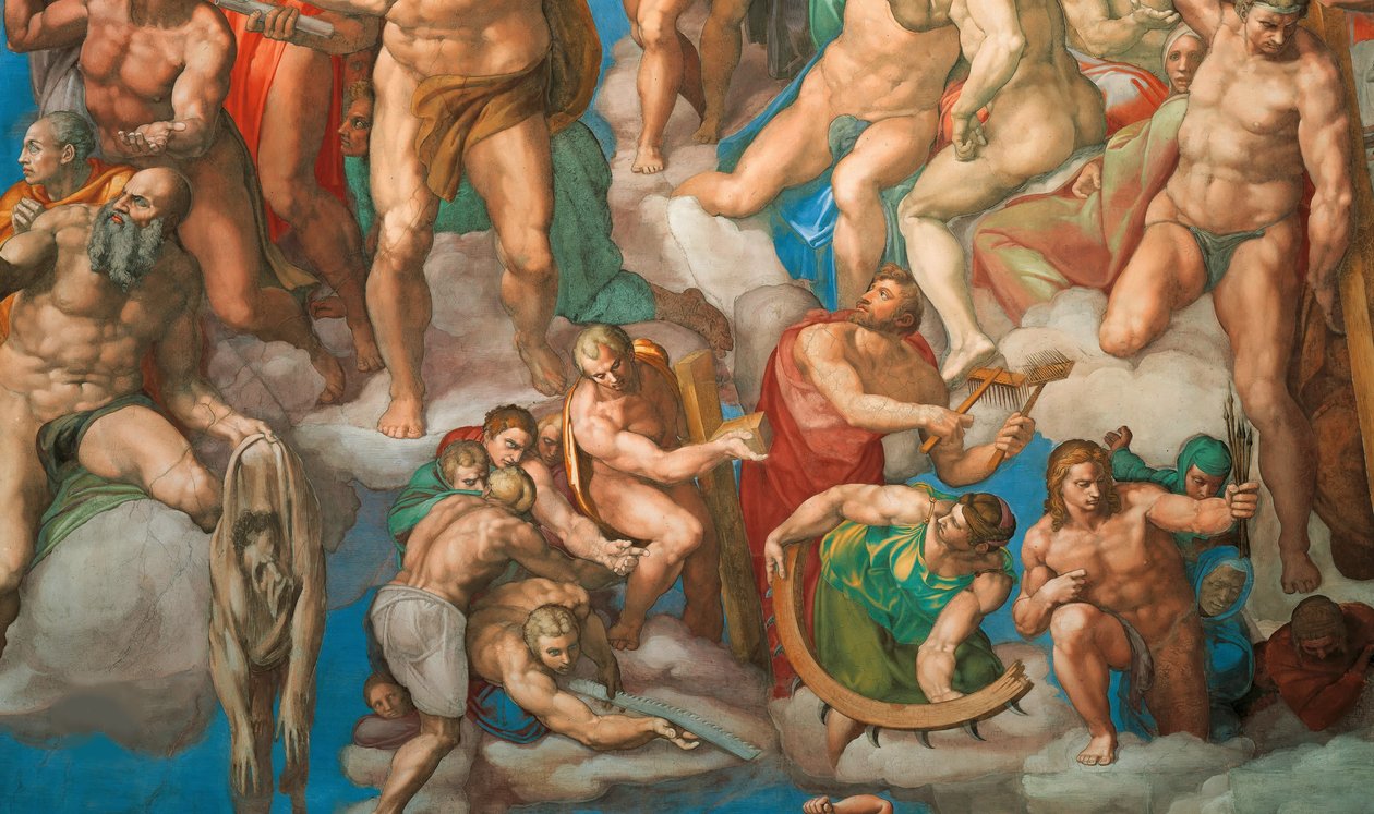 梵蒂冈西斯廷教堂的最后审判壁画，1536-1541。 作者 米开朗基罗（Michelangelo Buonarroti）