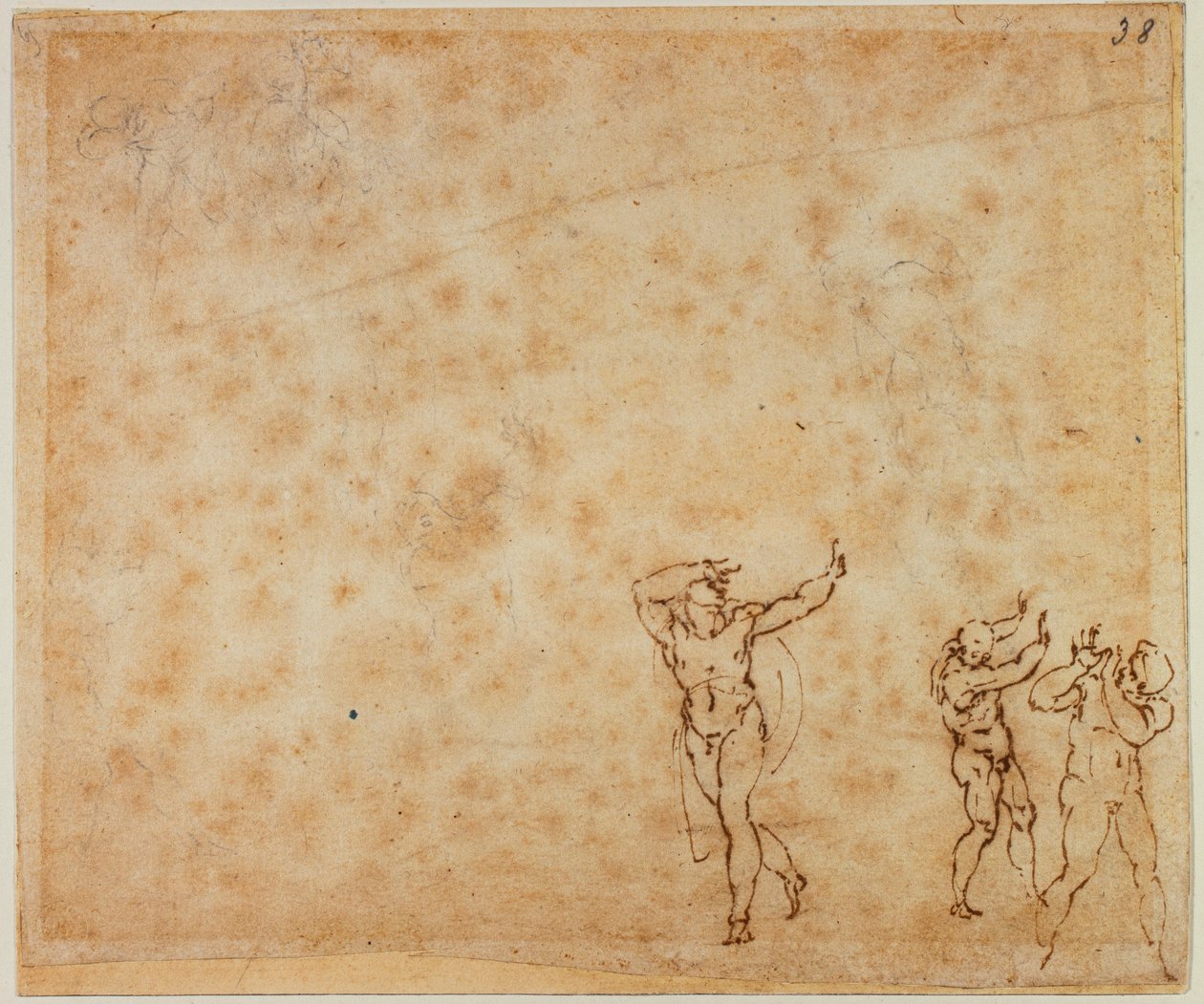 三幅裸体画 作者 米开朗基罗（Michelangelo Buonarroti）