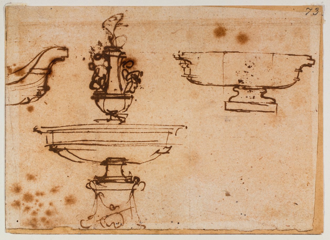 三种喷泉设计 作者 米开朗基罗（Michelangelo Buonarroti）