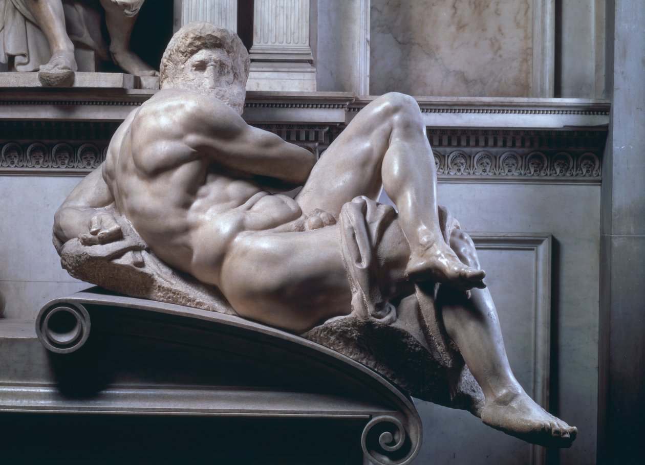 朱利亚诺德梅迪奇墓，日详细，1520-33大理石 作者 米开朗基罗（Michelangelo Buonarroti）