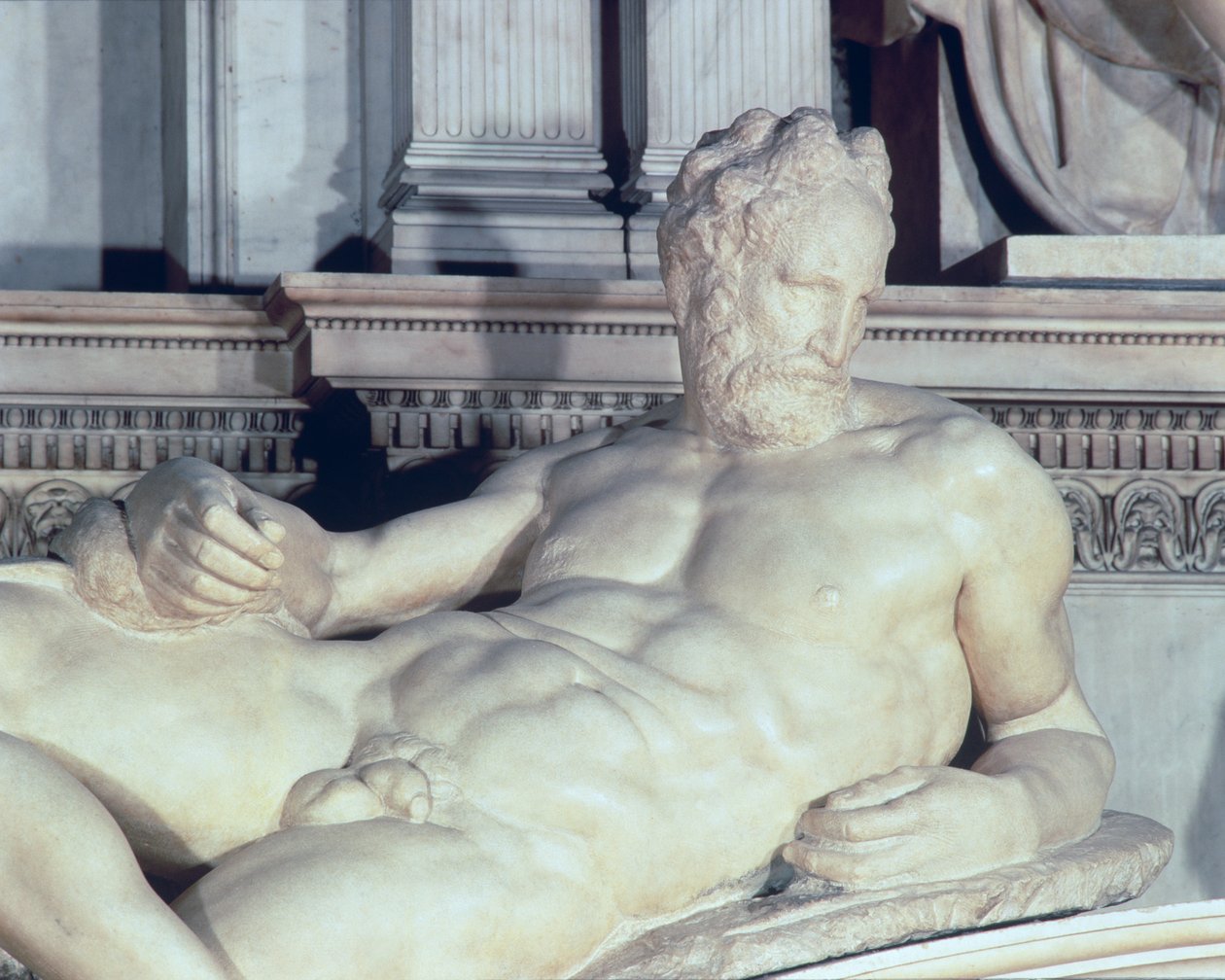 Lorenzo de Medici坟茔，黄昏大理石细节 作者 米开朗基罗（Michelangelo Buonarroti）