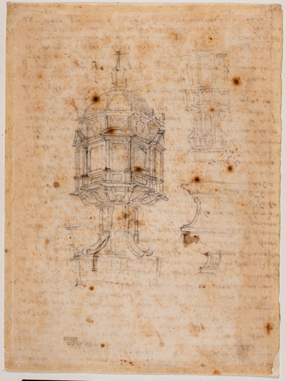 两项烛台研究 作者 米开朗基罗（Michelangelo Buonarroti）
