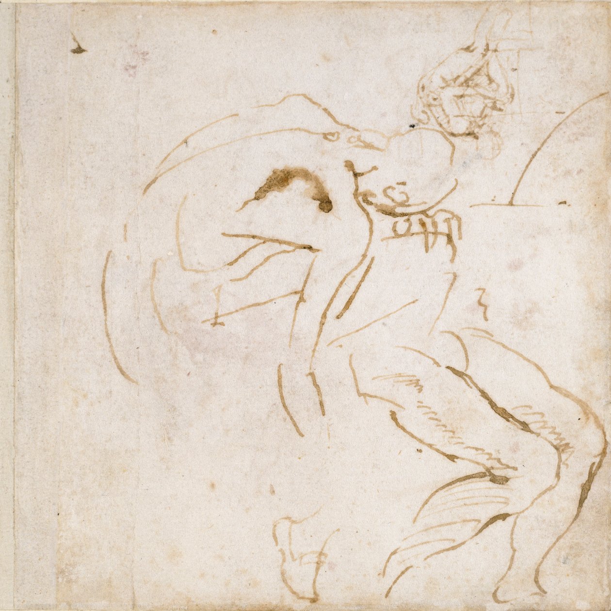 两幅局部人物研究，约1490-1560年 作者 米开朗基罗（Michelangelo Buonarroti）