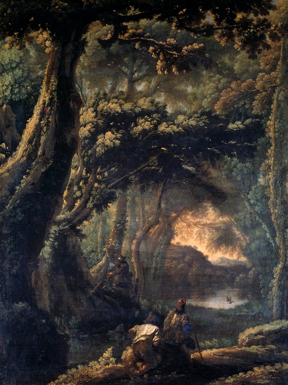 米开朗基罗-瑟科齐（Michelangelo Cerquozzi），又称米开朗基罗-德尔-巴塔格利（1602-1660），布面油画，67x51厘米。 作者 米开朗基罗·塞奎兹（Michelangelo Cerquozzi）