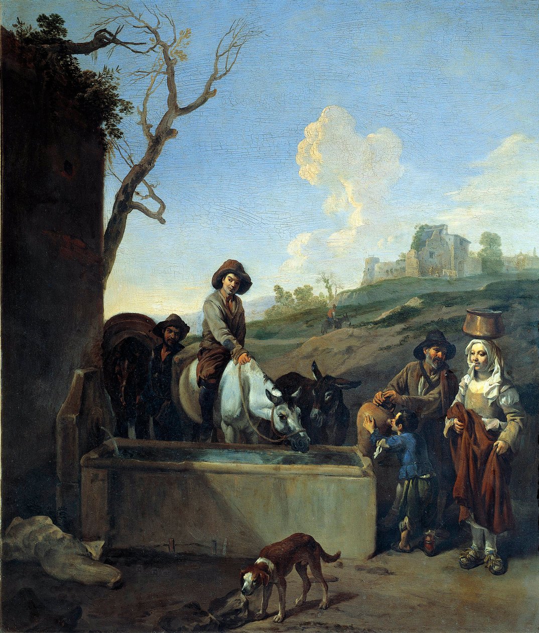 米开朗基罗-瑟科齐（Michelangelo delle Battaglie）（1602-1660）的《水碗画》。 作者 米开朗基罗·塞奎兹（Michelangelo Cerquozzi）