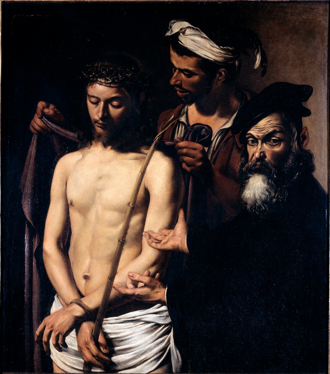 米开朗基罗-梅里西(Michelangelo Merisi detto Caravaggio)的画作《Ecce homo》(大篷车) 作者 米开朗基罗·梅里西·达·卡拉瓦乔