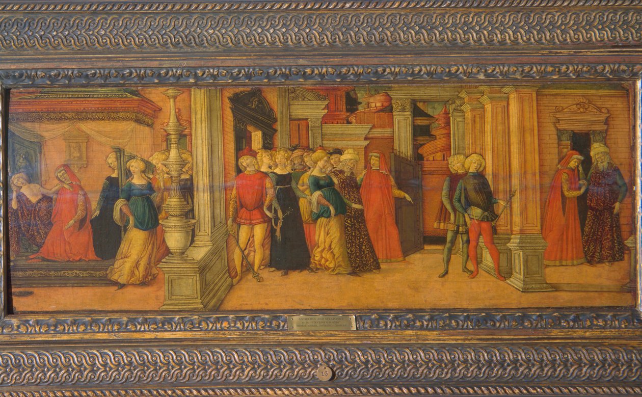 Antiochus和Stratonice，c.1470（面板上的蛋彩画） 作者 米歇尔·钱安潘蒂