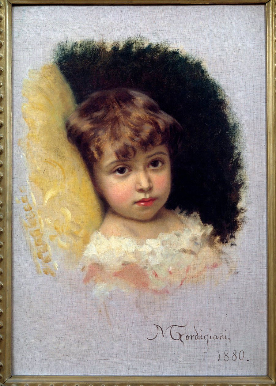 米歇尔-戈迪贾尼（Michel Gordigiani，1830-1909）1880 年创作的儿童肖像画 佛罗伦萨，现代艺术博物馆 作者 米歇尔·乔治亚尼