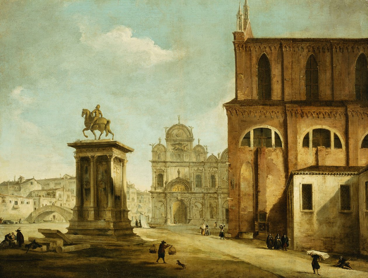 Campo SS Giovanni e Paolo，威尼斯 作者 米歇尔·玛丽埃斯基（Michele Marieschi）