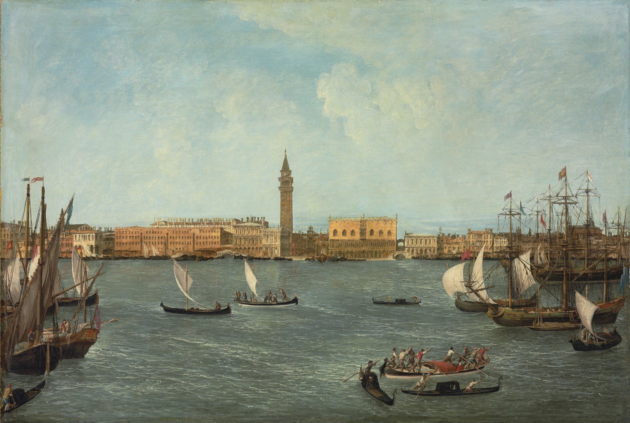 Bacino di San Marco，威尼斯，期待着莫洛 作者 米歇尔·玛丽埃斯基（Michele Marieschi）