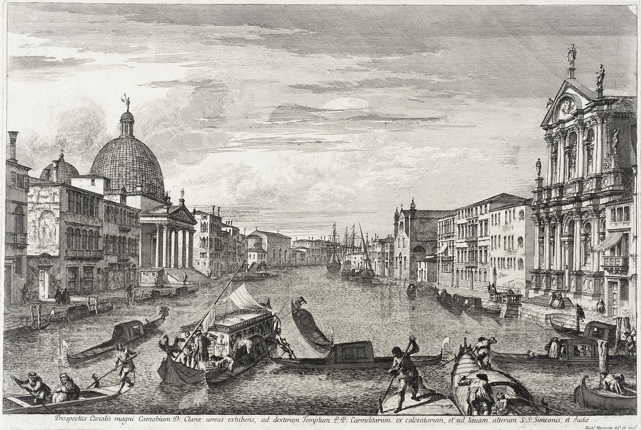 San Simone Piccolo和Santa Chiara之间的大运河，1740-41 作者 米歇尔·玛丽埃斯基（Michele Marieschi）
