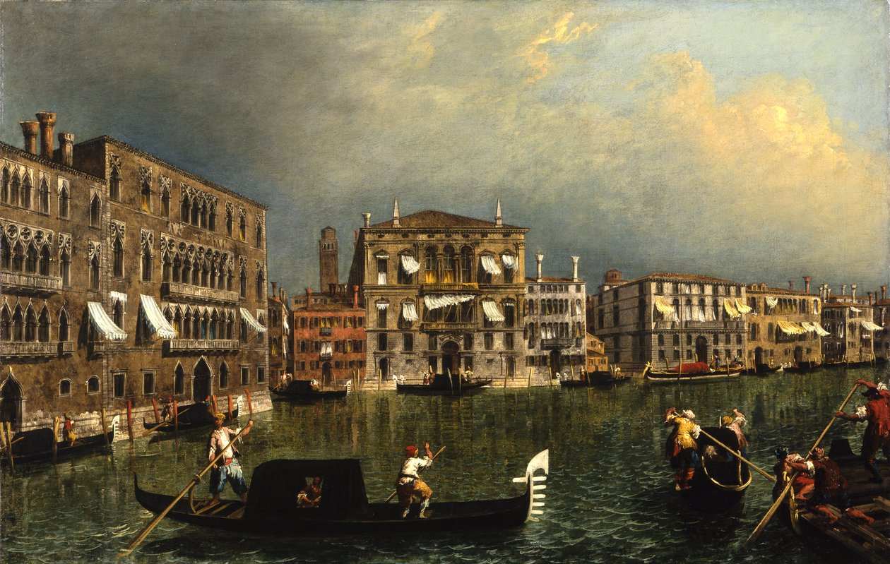 [Rio di] Ca的大运河？ Foscari，c.1740-1743 作者 米歇尔·玛丽埃斯基（Michele Marieschi）