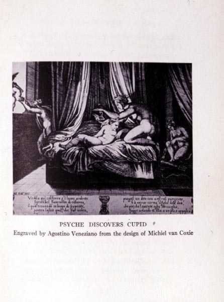 Psyche发现丘比特，由Agostino Veneziano雕刻（1490-1540） 作者 米歇尔一世（Michiel I）在考克斯（Coxie）或考克斯（Coxcie）之后