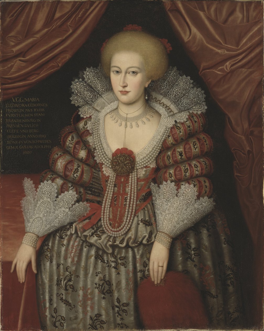 Queen Maria Eleonora，1619年 作者 米歇尔·詹斯（Michiel Jansz）。范·米耶列夫特之后