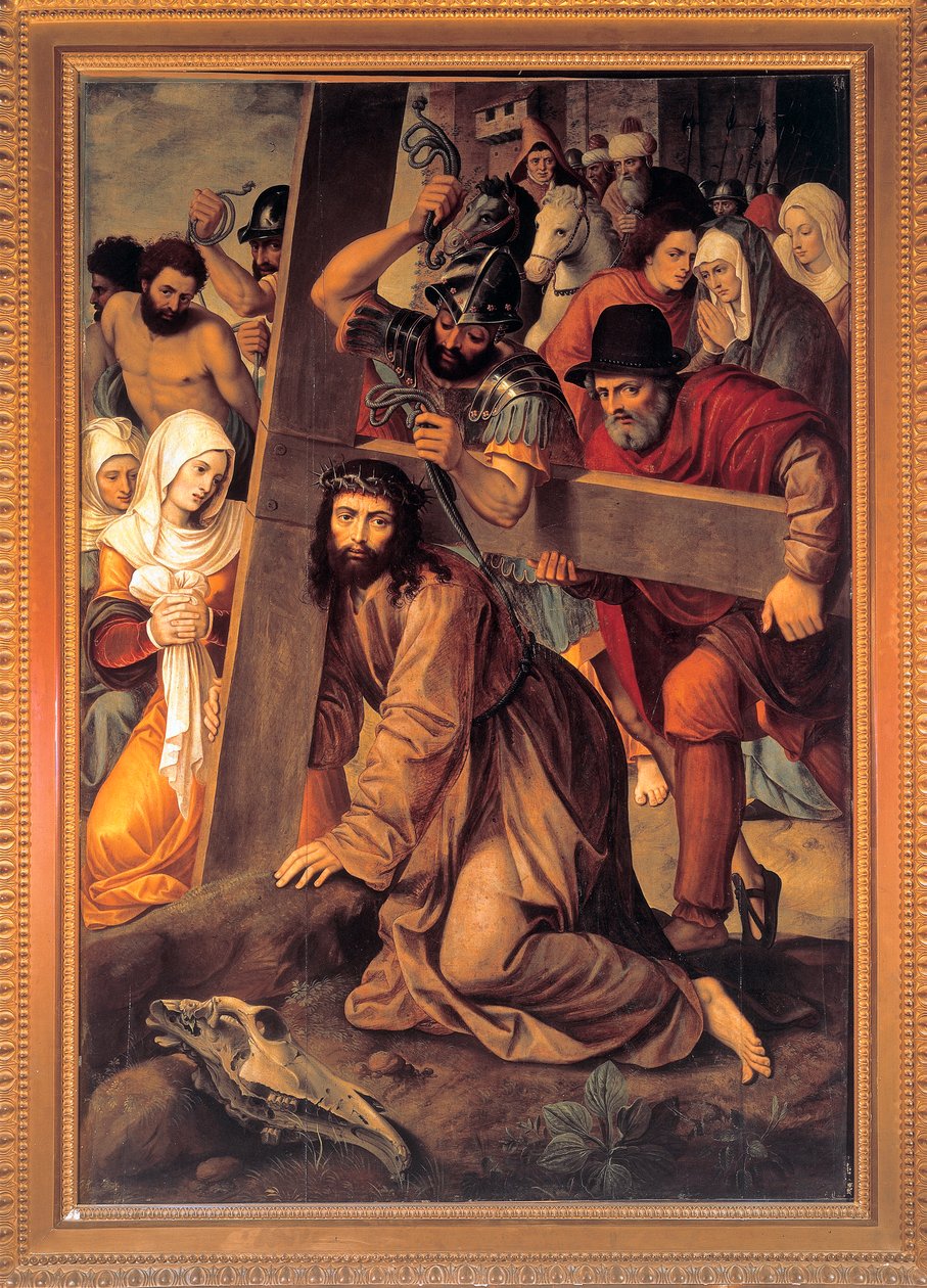 米歇尔·考西 (Coxie) (1499-1592) 《基督背负十字架》 (Christ Carrying the Cross) 绘画 作者 Michiel I Coxie或Coxcie