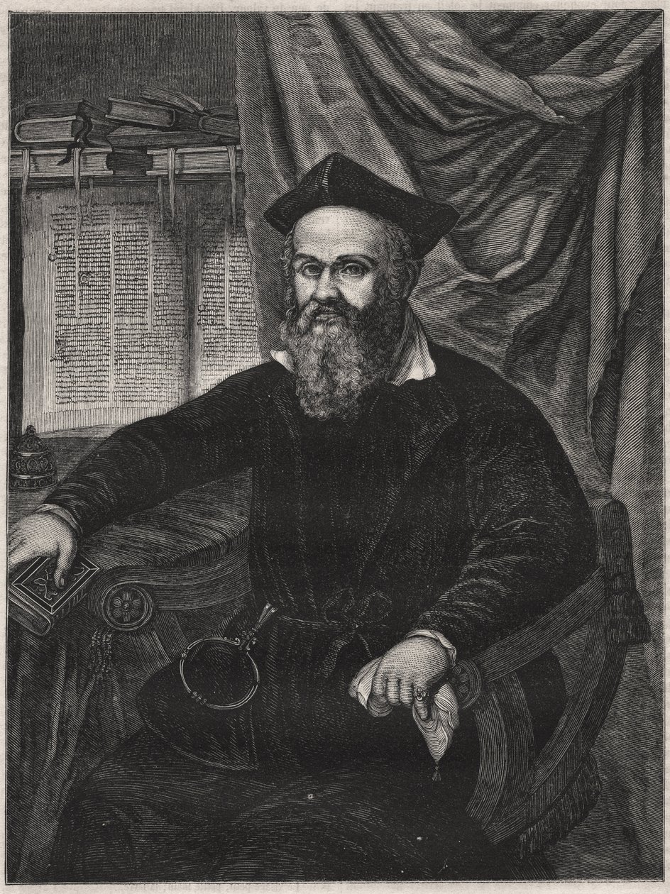 马可-安东尼奥-德-多米尼斯（Markantun de Dominis）（1556-1624）的肖像，达尔马提亚教会人士、叛教者和科学人士--G J Delff根据Mierevelt的作品雕刻的肖像 作者 米歇尔·詹斯（Michiel Jansz）。面包车（之后）Mierevelt
