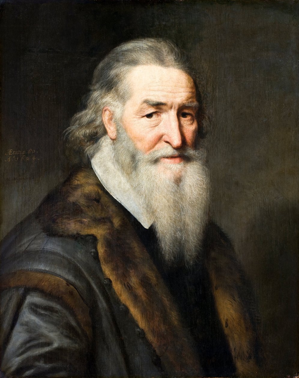 一个八十岁的人的肖像，1624年 作者 米歇尔·詹斯·范·米耶维德（Michiel Jansz van Miereveld）