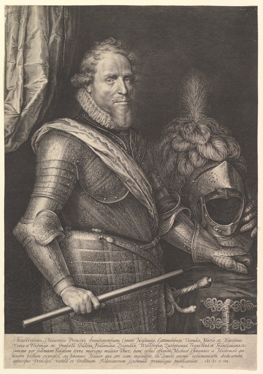 奥兰治的莫里斯亲王，1608年。 作者 米歇尔·詹斯·范·米耶维德（Michiel Jansz van Miereveld）