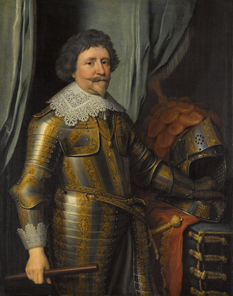 奥兰治亲王弗雷德里克·亨德里克 (Frederik Hendrik, 1584-1647) 的肖像 作者 Michiel Jansz van Mierevelt（车间）
