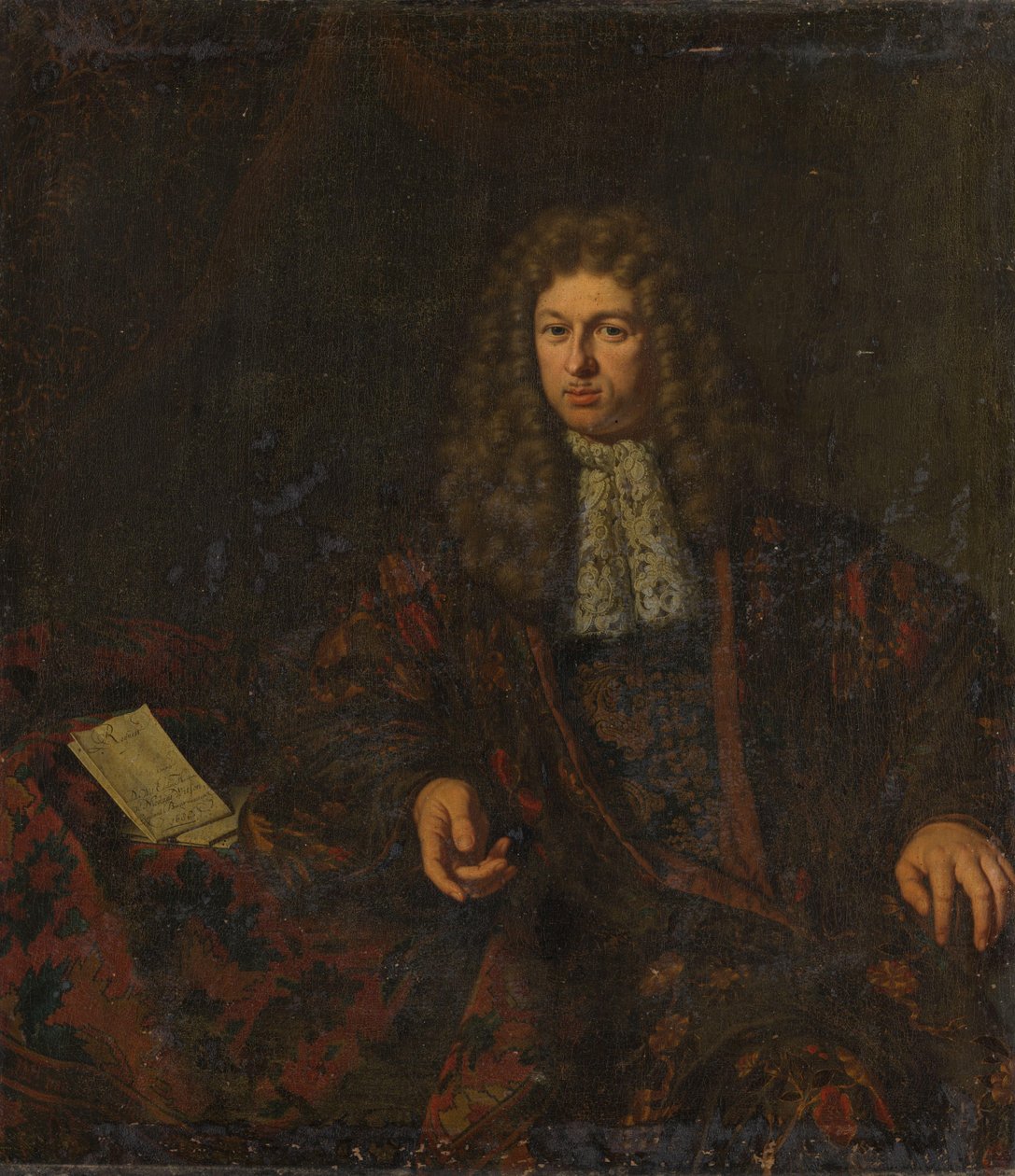 尼古拉斯-维岑（1641-1717 年）肖像 作者 Michiel van Musscher（艺术家签名）
