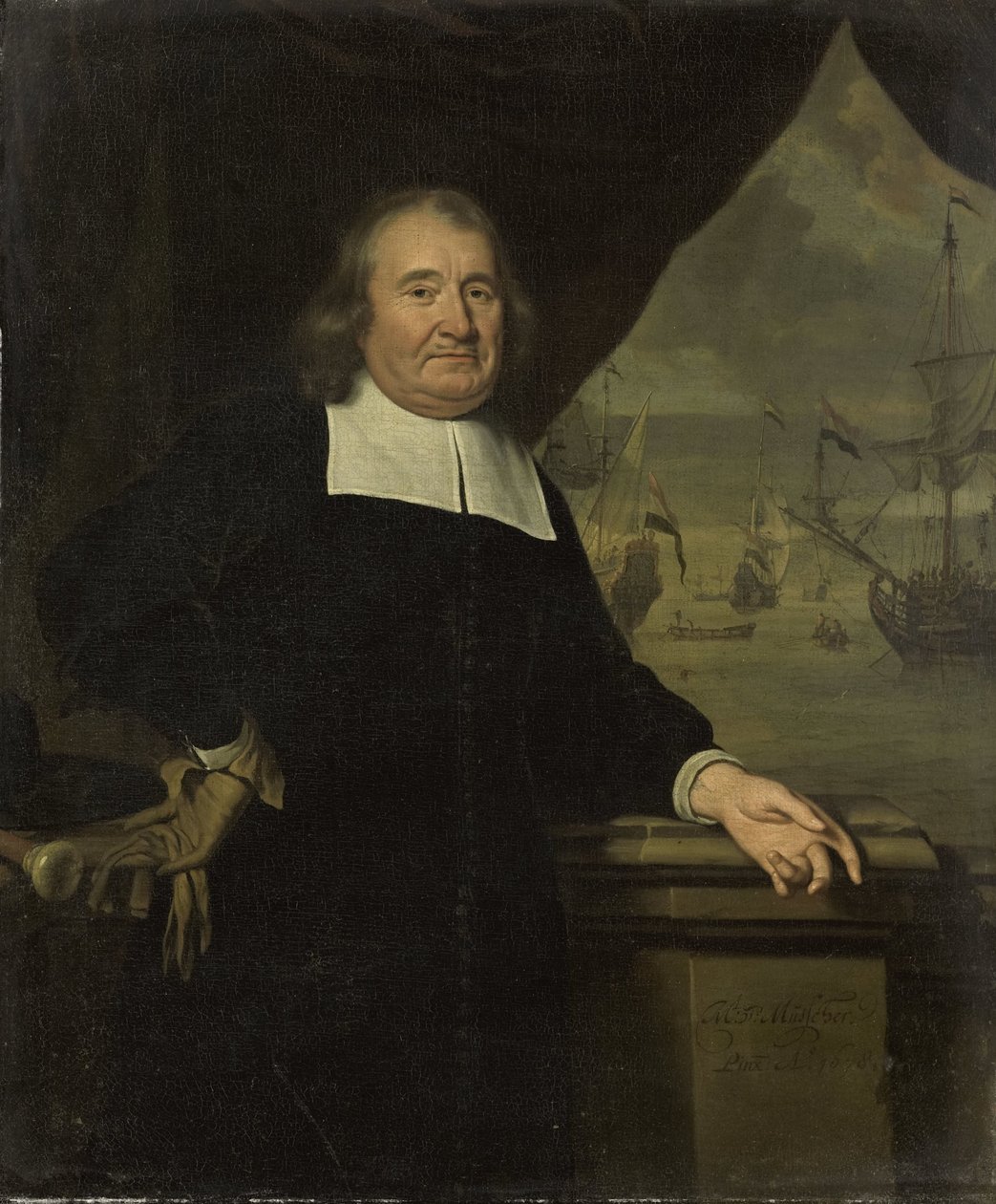 船长或船主肖像 作者 米歇尔·范·穆瑟（Michiel van Musscher）
