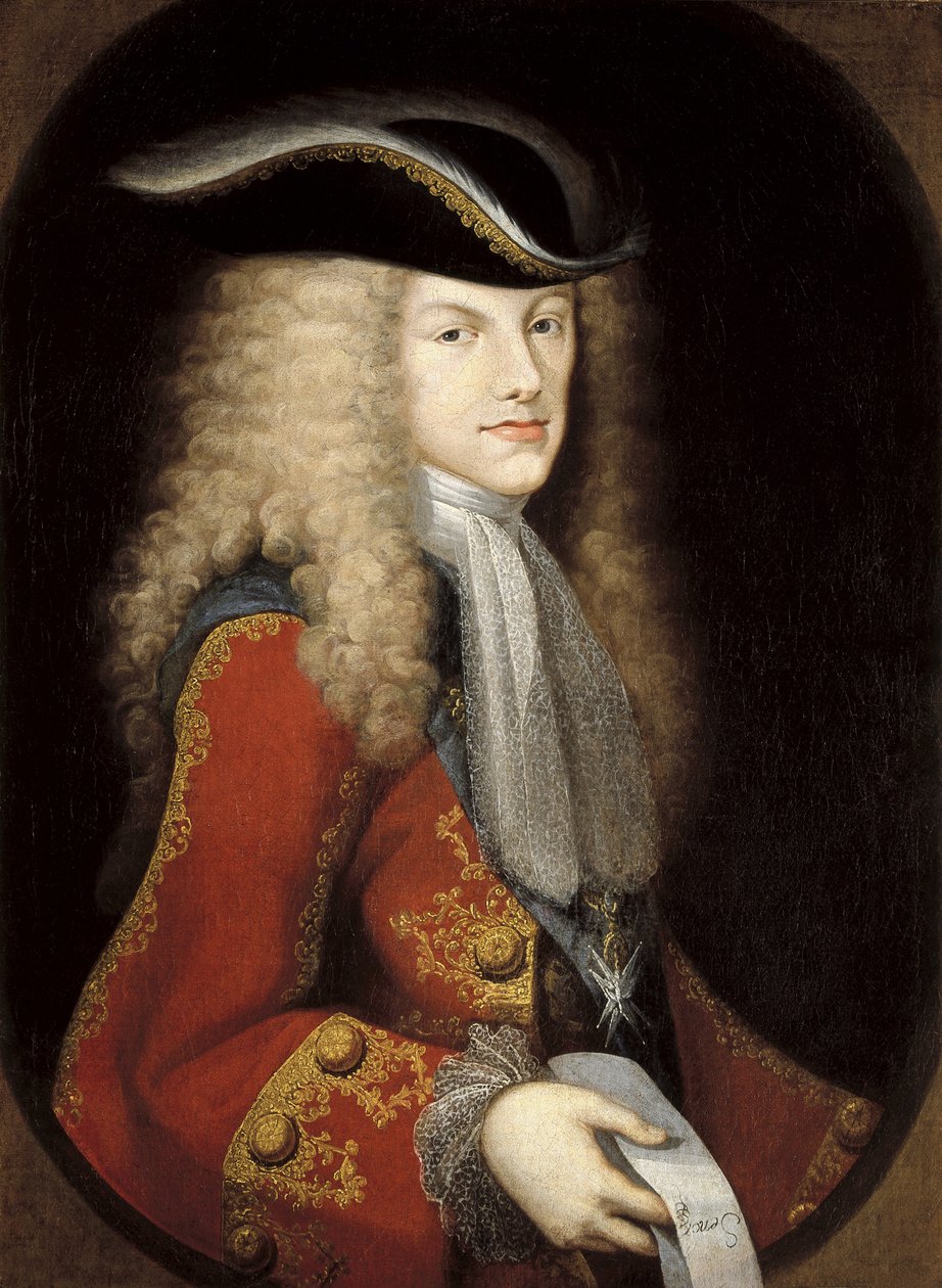 Portrait of King Philip V of Spain (1683-1746) (oil on canvas) 作者 米格尔（Miguel JacintoMeléndez）